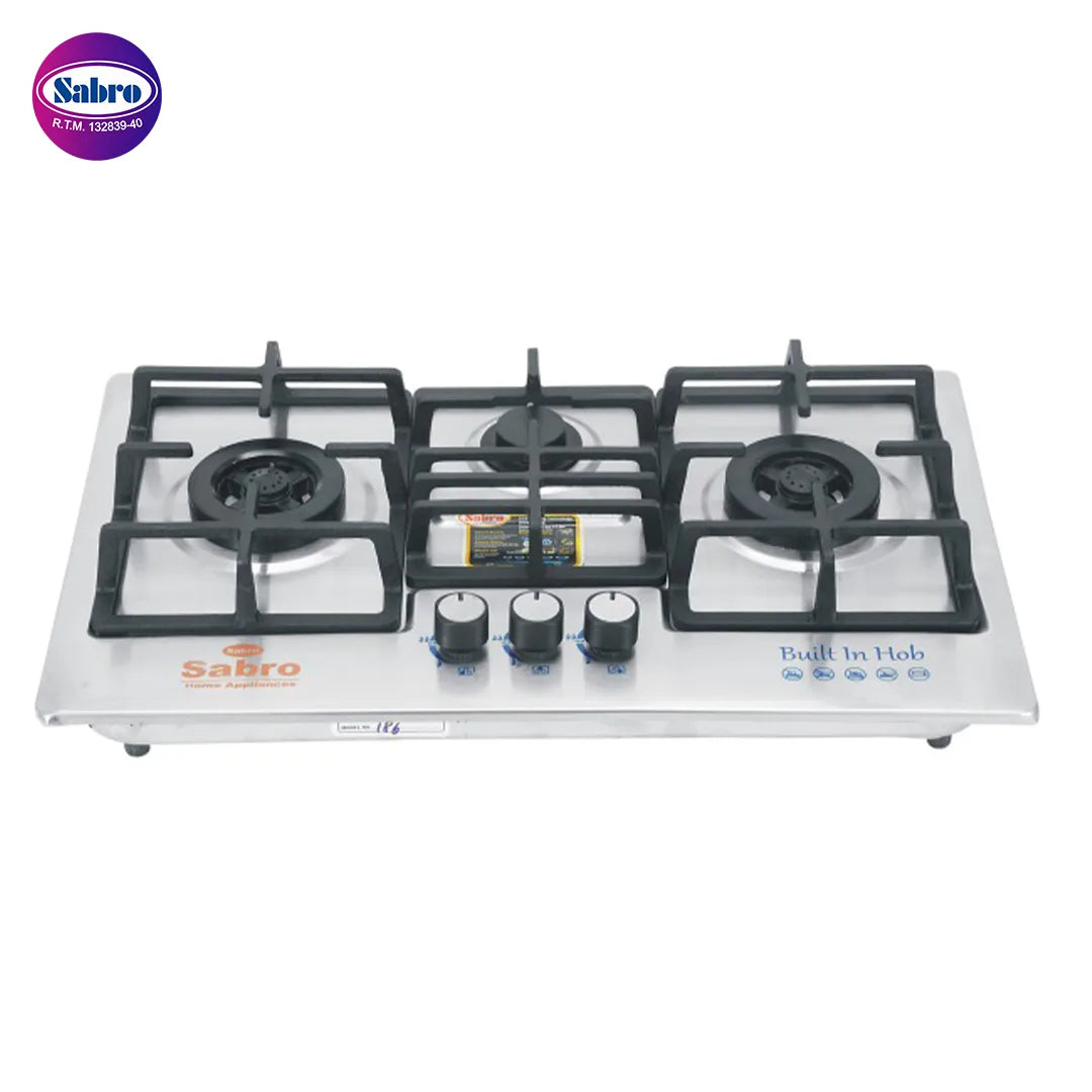 Steel Top 3 Burner Hob | Model 186