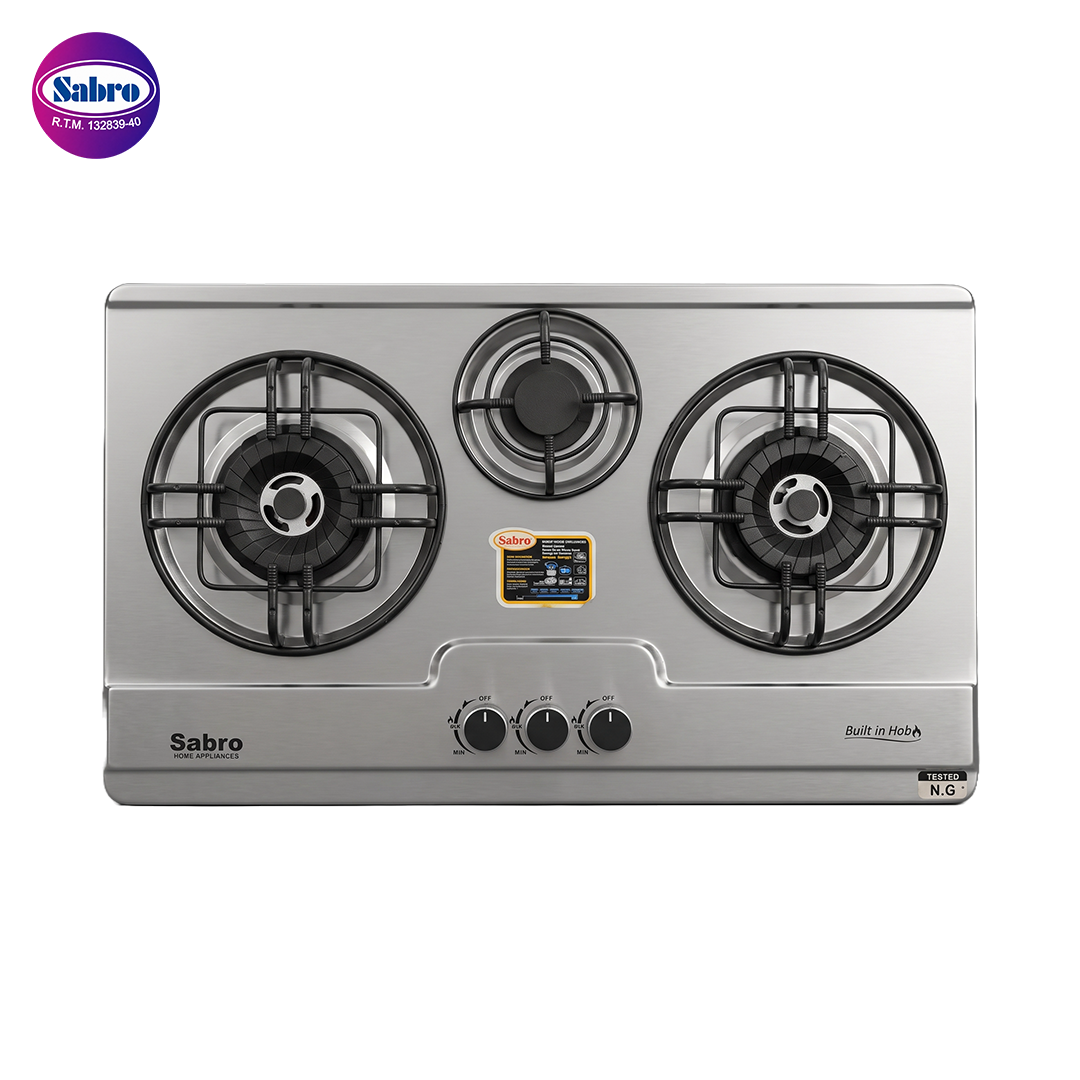 Steel Top 3 Burner Hob | Model 6000
