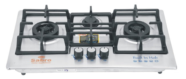 Steel Top 3 Burner Hob | Model SH-3200